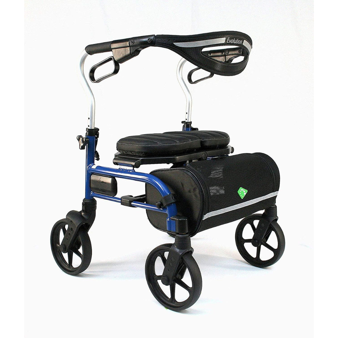 Evolution Trillium Lightweight Folding Rolling Walker Rollator with Large 8" Wheels Blowout - Senior.com Rollators